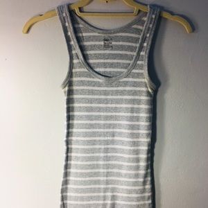 Gap Grey and White Striped Tank